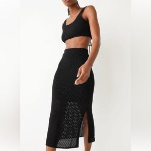 &Otherstories Black Knit Crochet Set